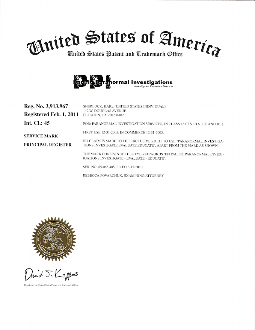 ppi trademark reg certificate